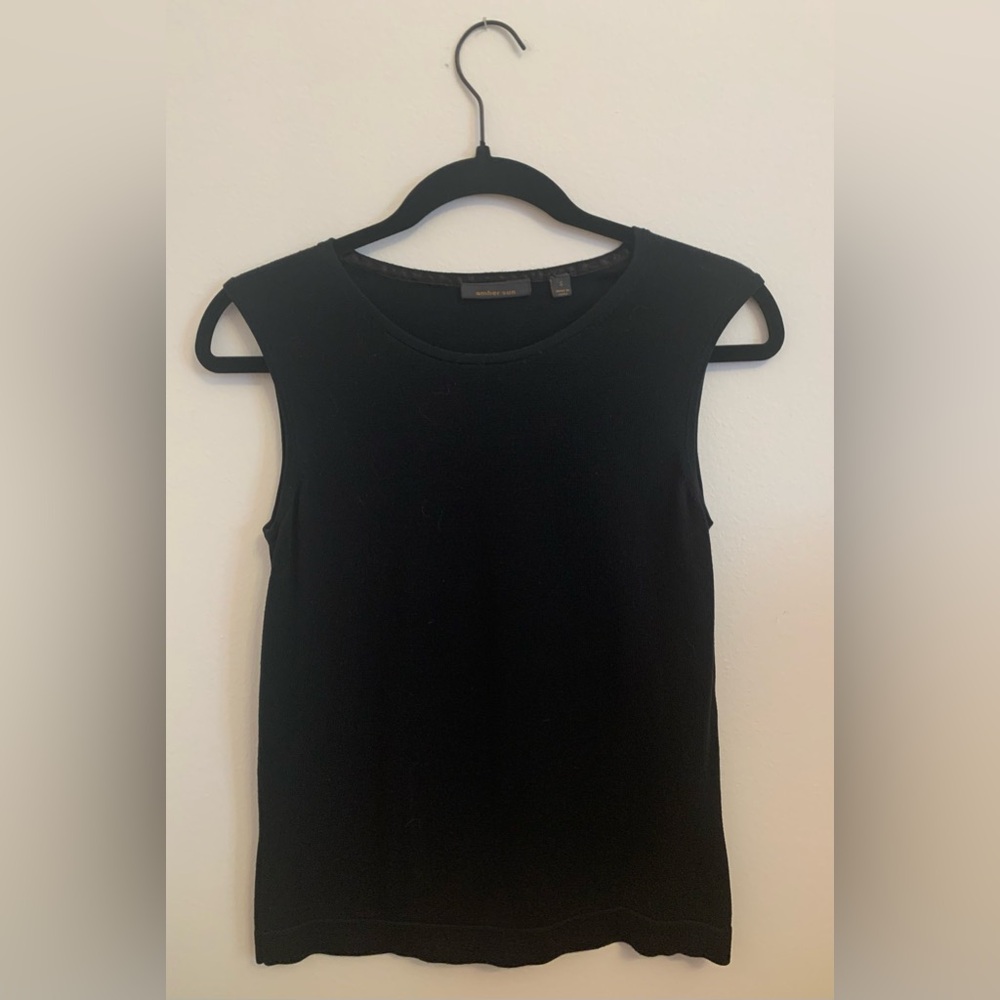 Amber Sun Black Sleeveless Top